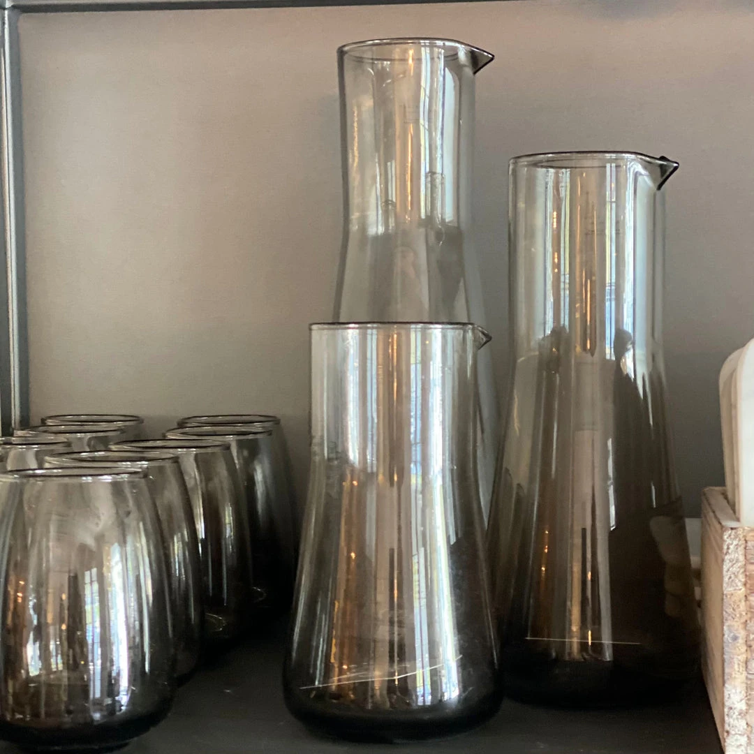 Blue Pheasant Declan Pitcher Smoke Set Of 3 2 Blue Pheasant Declan Pitcher Smoke Set Of 3