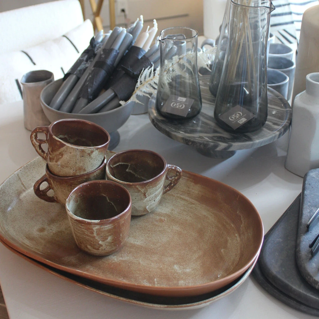 Blue Pheasant New Arrivals Dexter Lava Clay Mug Set Of 4 4 Blue Pheasant New Arrivals Dexter Lava Clay Mug Set Of 4