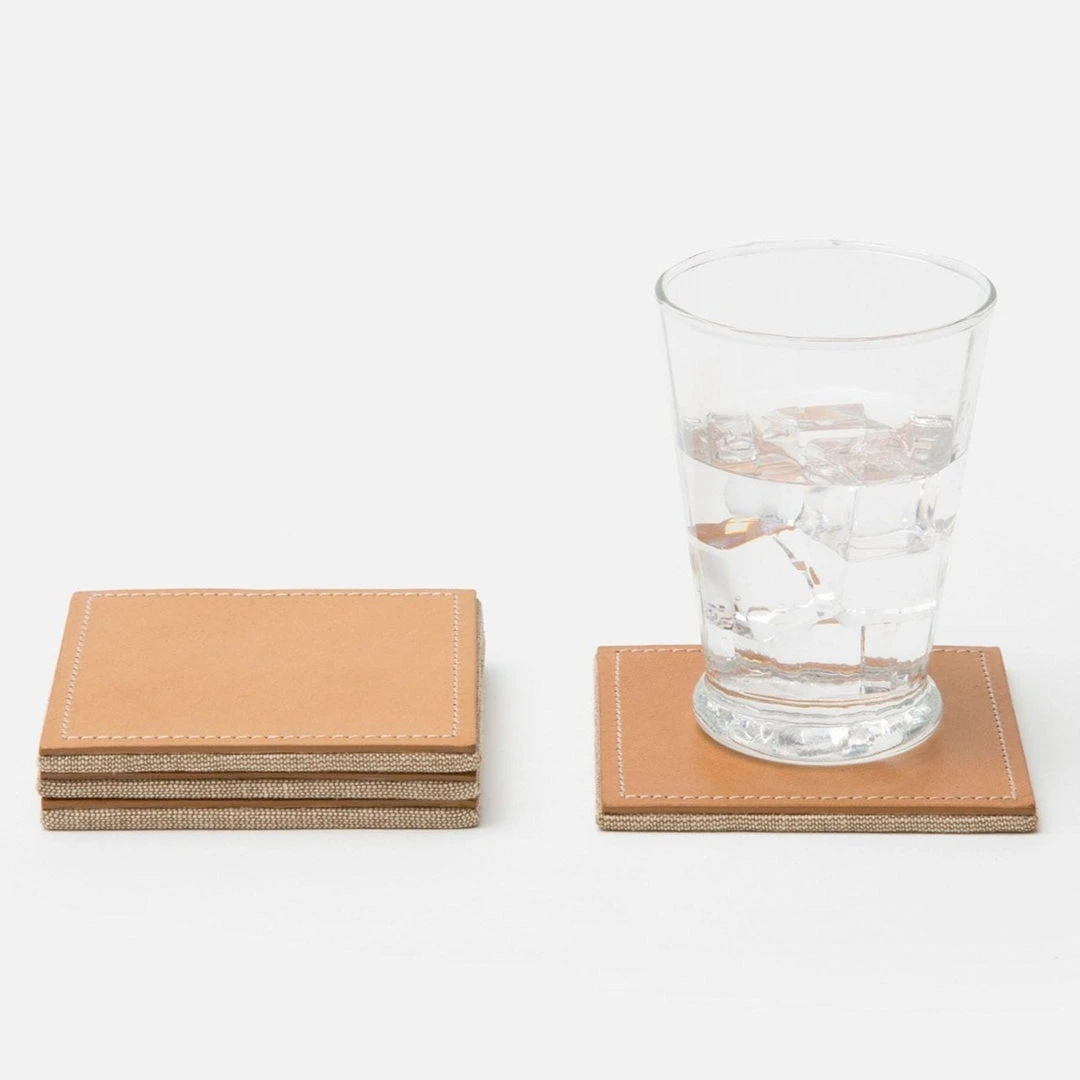 Blue Pheasant Evan Coaster Set Camel New Arrivals 2 Blue Pheasant Evan Coaster Set Camel New Arrivals