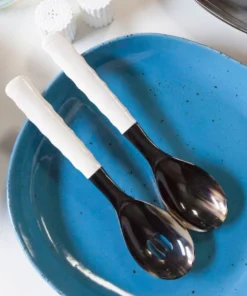 Blue Pheasant Halette Mixed Black Serving Set 6 Blue Pheasant Halette Mixed Black Serving Set