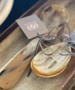 Blue Pheasant Halette Natural Serving Set