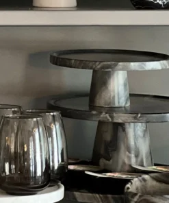 Blue Pheasant Samantha Gray Marble Cake Stand New Arrivals