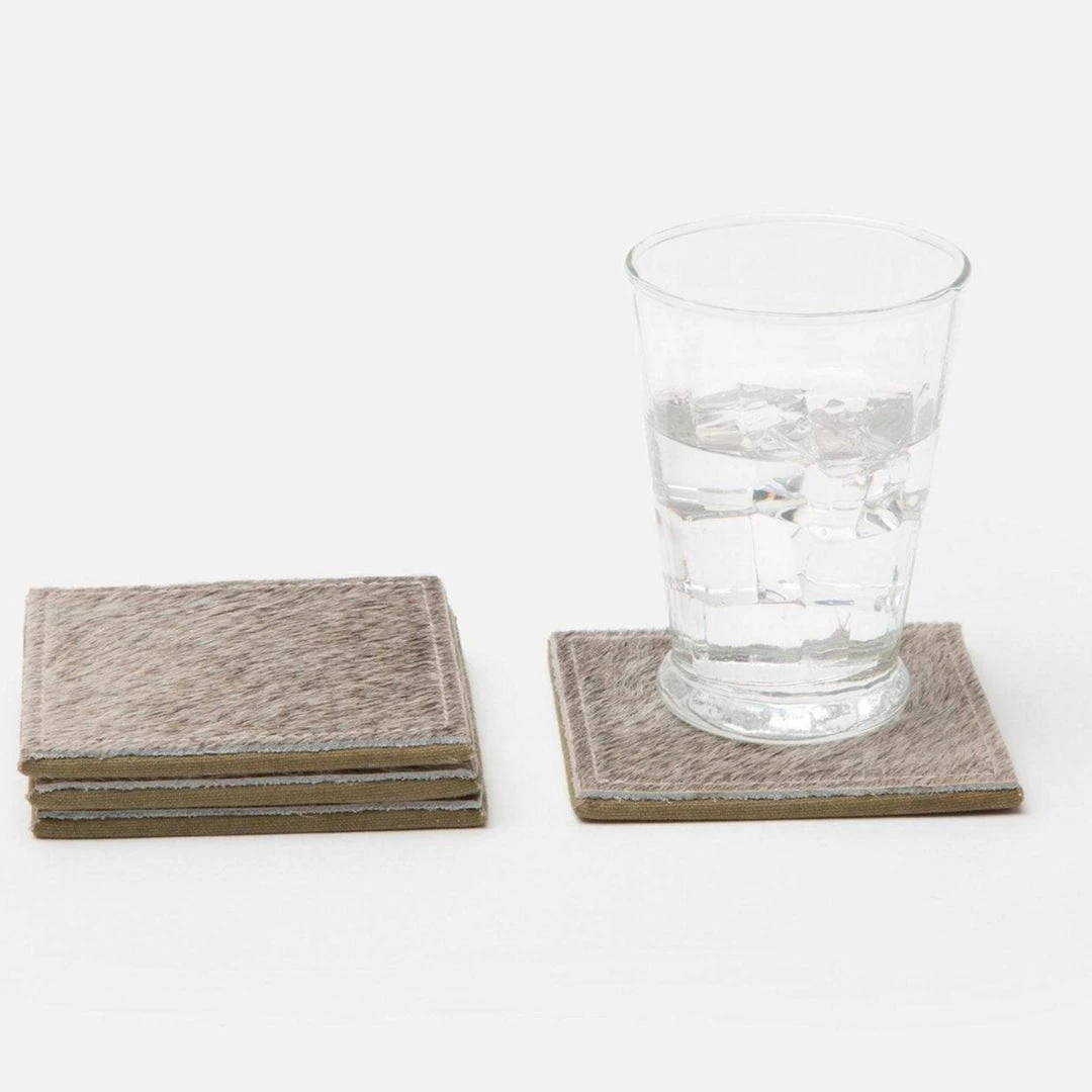 Blue Pheasant New Arrivals Tanner Coaster Set Gray 4 Blue Pheasant New Arrivals Tanner Coaster Set Gray