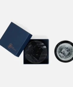 Blue Pheasant New Arrivals Vincent Coaster Set Black Marble Resin
