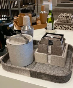 Blue Pheasant Browmley Tray Gray Hide