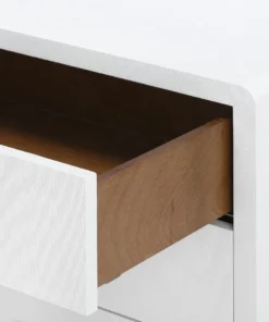 Bungalow 5 Bryant Linen 3 Drawer Side Table White New Arrivals 17 Bungalow 5 Bryant Linen 3 Drawer Side Table White New Arrivals