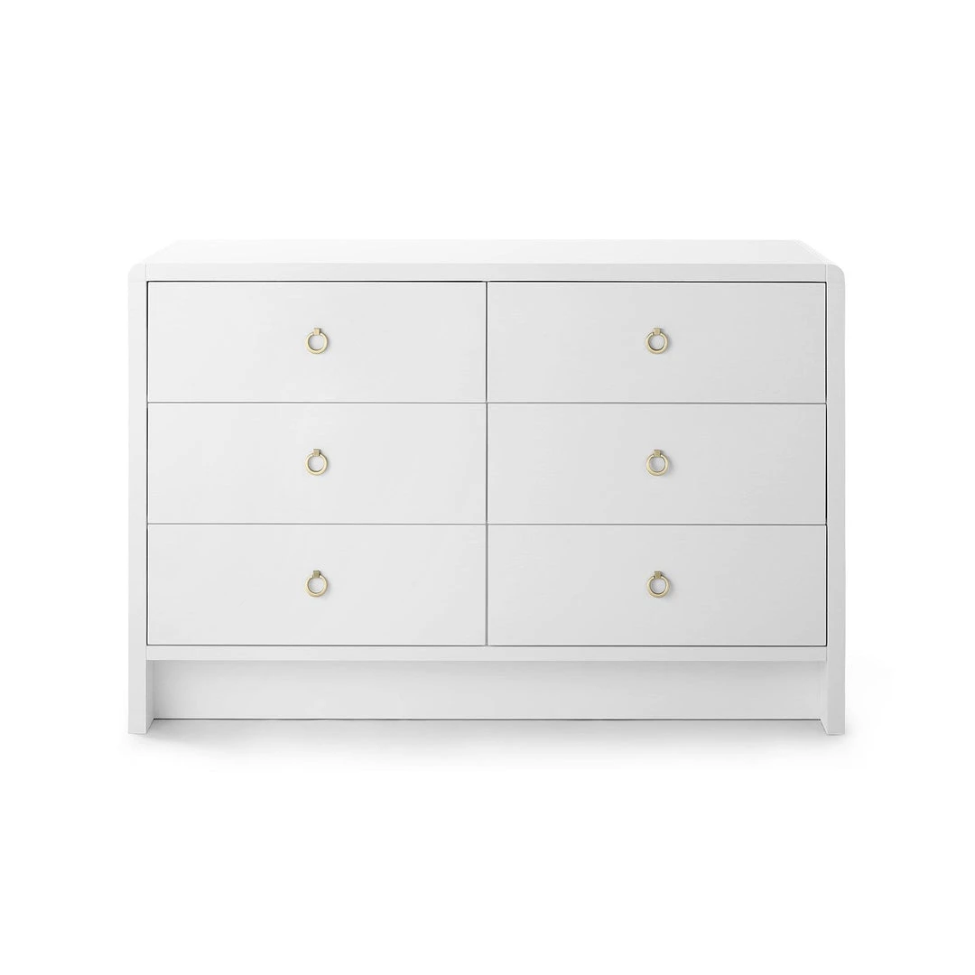 Bungalow 5 New Arrivals Bryant Extra Large 6 Drawer Chest White 6 Bungalow 5 New Arrivals Bryant Extra Large 6 Drawer Chest White