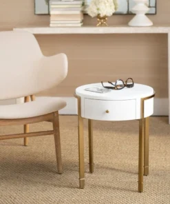 Bungalow 5 New Arrivals Bodrum Side Table White