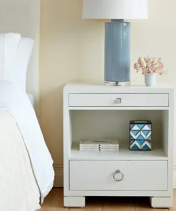 Bungalow 5 New Arrivals Frances 2 Drawer Side Table White