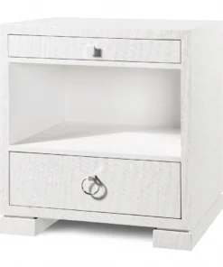 Bungalow 5 New Arrivals Frances 2 Drawer Side Table White
