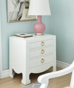 Bungalow 5 Jacqui 3 Drawer Side Table White New Arrivals 18 Bungalow 5 Jacqui 3 Drawer Side Table White New Arrivals