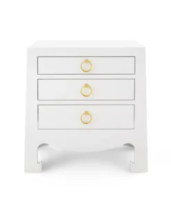 Bungalow 5 Jacqui 3 Drawer Side Table White New Arrivals 16 Bungalow 5 Jacqui 3 Drawer Side Table White New Arrivals