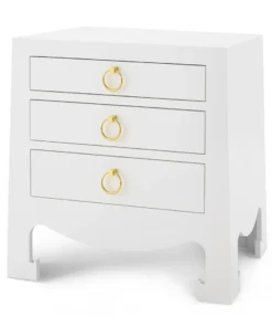 Bungalow 5 Jacqui 3 Drawer Side Table White New Arrivals