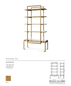 Bungalow 5 New Arrivals Anton Etagere Gold