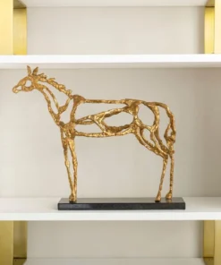 Bungalow 5 Arabian Horse Statue Gold