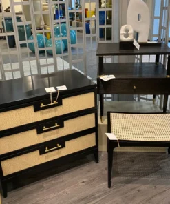 Bungalow 5 Astor 3 Drawer Side Table Black