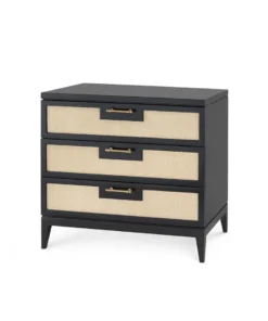 Bungalow 5 Astor 3 Drawer Side Table Black