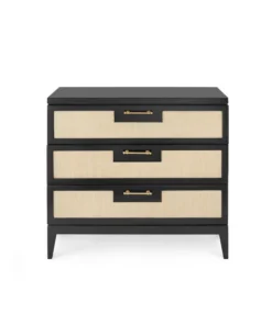 Bungalow 5 Astor 3 Drawer Side Table Black
