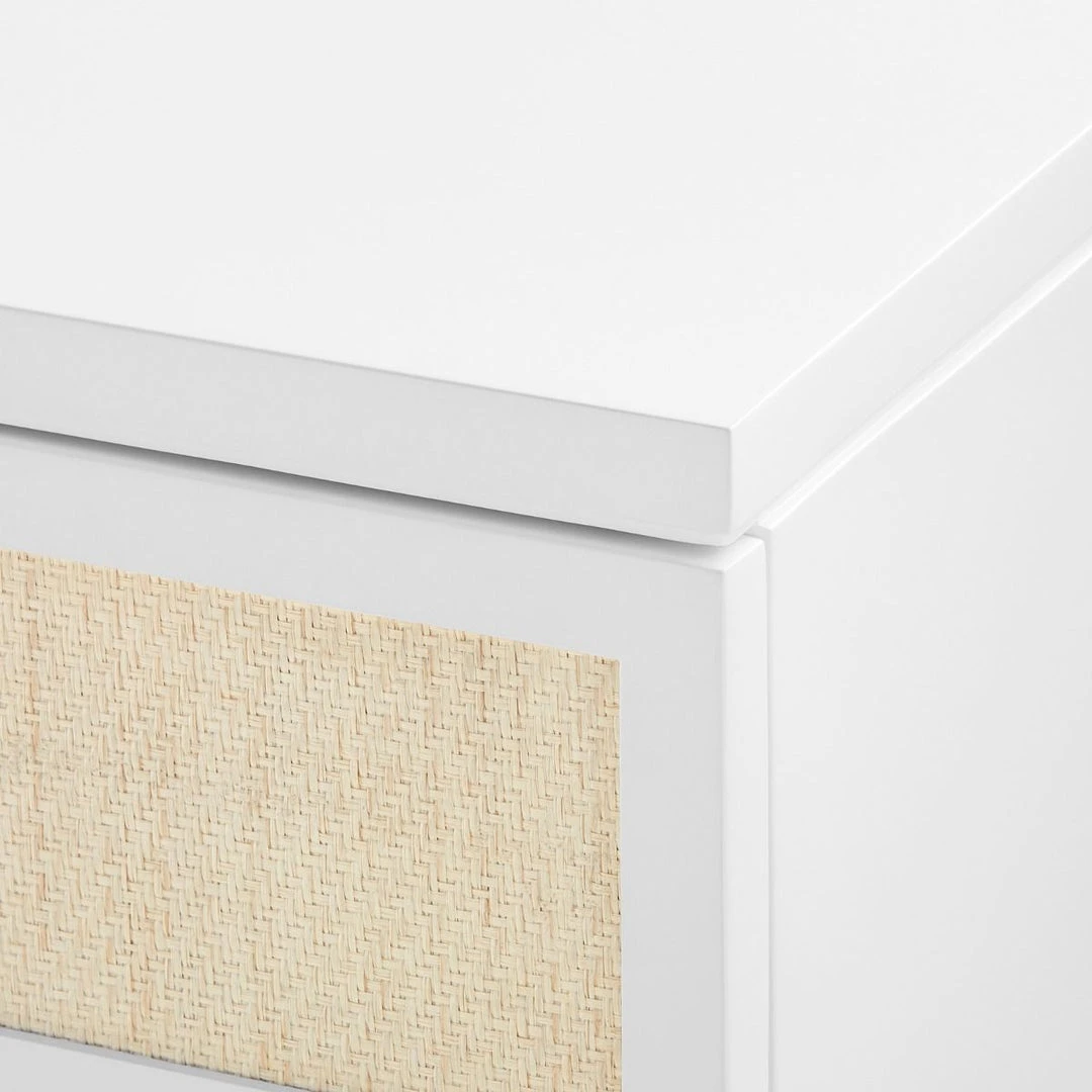 Bungalow 5 New Arrivals Astor 3 Drawer Side Table White 7 Bungalow 5 New Arrivals Astor 3 Drawer Side Table White