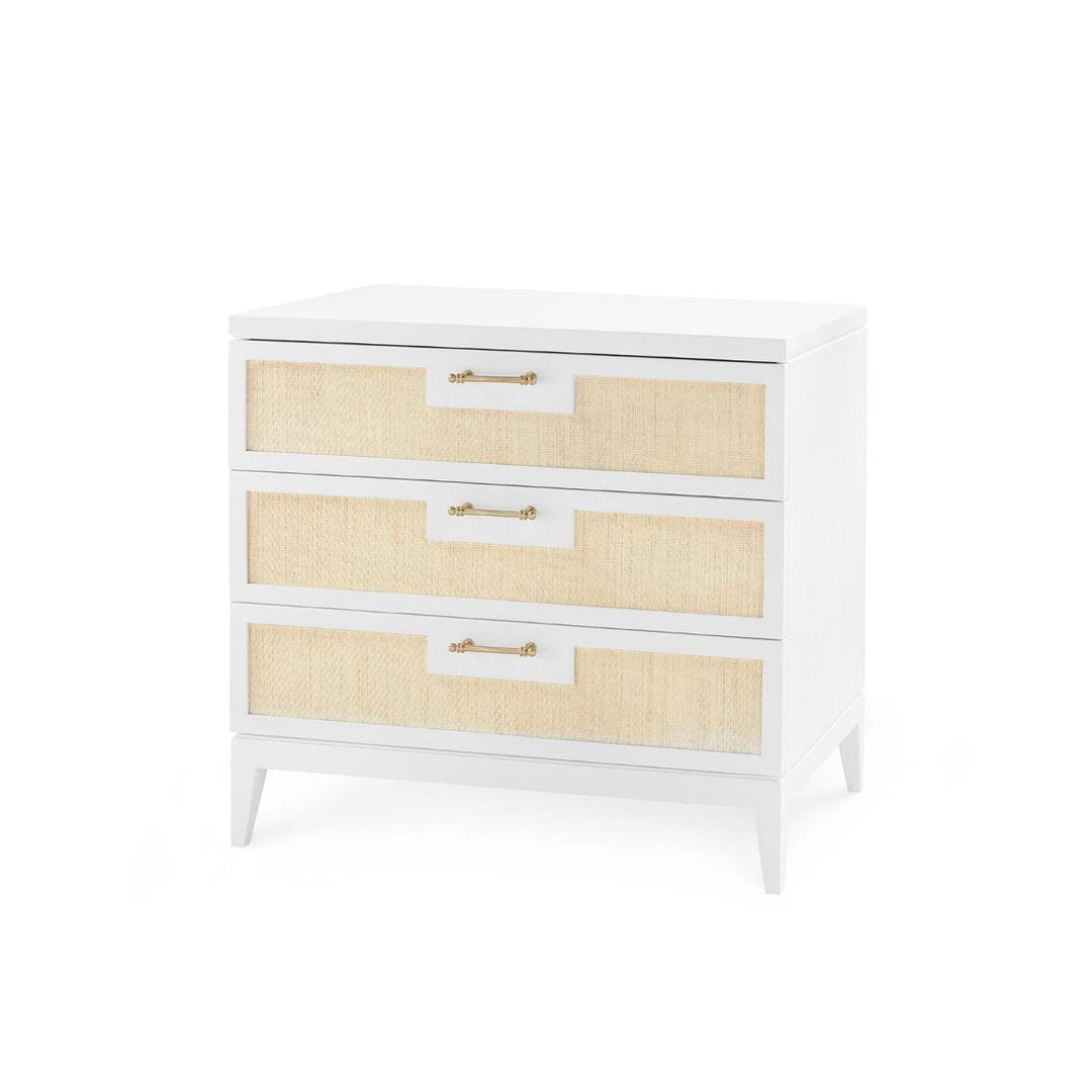 Bungalow 5 New Arrivals Astor 3 Drawer Side Table White 1 Bungalow 5 New Arrivals Astor 3 Drawer Side Table White