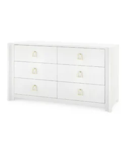 Bungalow 5 New Arrivals Audrey Extra Large 6 Drawer Dresser White