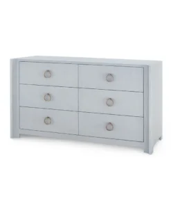 Bungalow 5 Audrey Extra Large 6 Drawer Dresser Grey New Arrivals