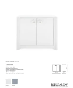 Bungalow 5 Audrey Cabinet White New Arrivals