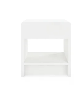 Bungalow 5 Benjamin Linen 1 Drawer Side Table White New Arrivals 13 Bungalow 5 Benjamin Linen 1 Drawer Side Table White New Arrivals