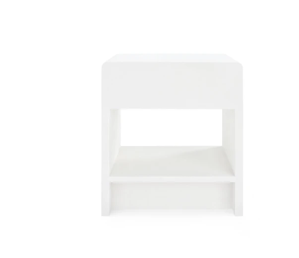 Bungalow 5 Benjamin Linen 1 Drawer Side Table White New Arrivals 5 Bungalow 5 Benjamin Linen 1 Drawer Side Table White New Arrivals