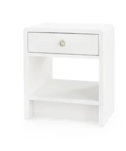Bungalow 5 Benjamin Linen 1 Drawer Side Table White New Arrivals