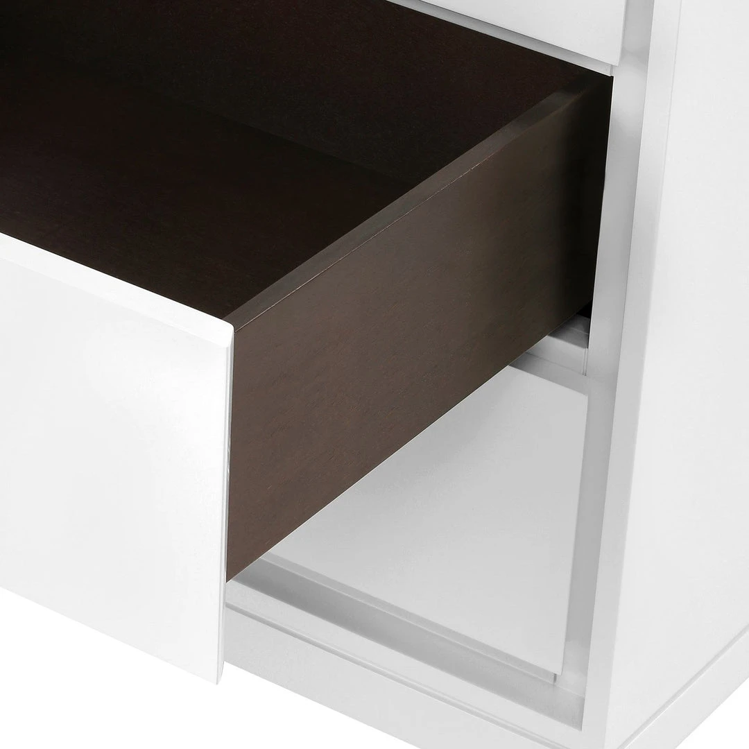 Bungalow 5 Bergamo Three Drawer Side Table White 8 Bungalow 5 Bergamo Three Drawer Side Table White