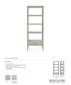 Bungalow 5 Bertram Etagere Grey Cerused Oak New Arrivals 23 Bungalow 5 Bertram Etagere Grey Cerused Oak New Arrivals