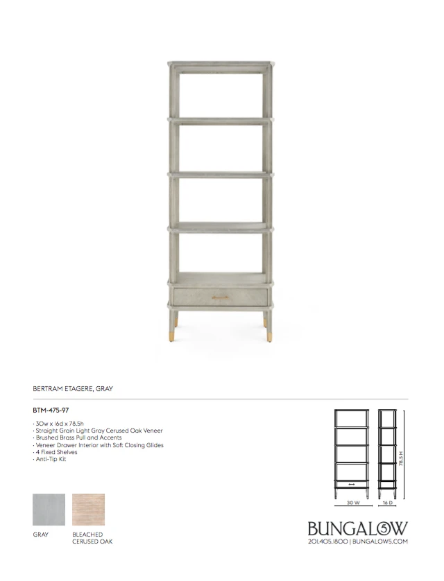 Bungalow 5 Bertram Etagere Grey Cerused Oak New Arrivals 12 Bungalow 5 Bertram Etagere Grey Cerused Oak New Arrivals