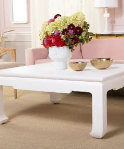 Bungalow 5 New Arrivals Bethany Large Square Coffee Table White