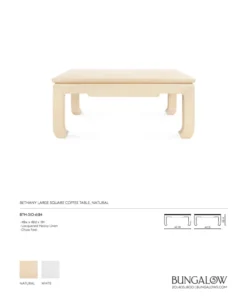 Bungalow 5 Bethany Large Square Coffee Table Natural 11 Bungalow 5 Bethany Large Square Coffee Table Natural