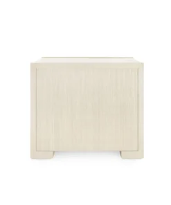 Bungalow 5 New Arrivals Blake 3 Drawer Side Table Blanched Oak