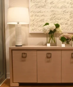 Bungalow 5 New Arrivals Blake 4 Door Cabinet Blanched Oak