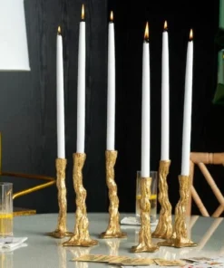 Bungalow 5 Branch Candlestick Set Gold