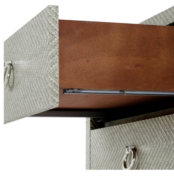 Bungalow 5 Brittany 3 Drawer Side Table Gray Tweed 7 Bungalow 5 Brittany 3 Drawer Side Table Gray Tweed