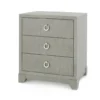 Bungalow 5 Brittany 3 Drawer Side Table Gray Tweed
