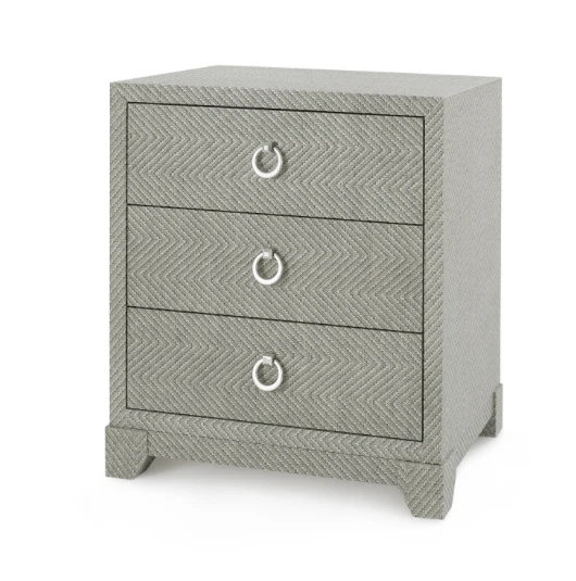 Bungalow 5 Brittany 3 Drawer Side Table Gray Tweed 1 Bungalow 5 Brittany 3 Drawer Side Table Gray Tweed