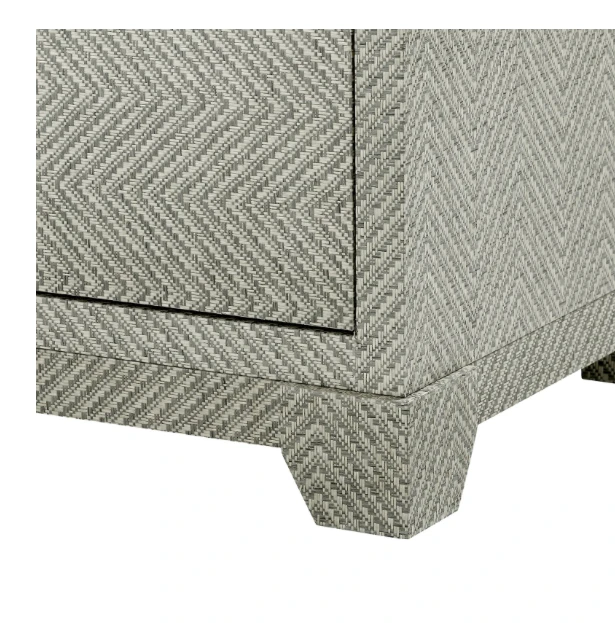 Bungalow 5 Brittany 3 Drawer Side Table Gray Tweed 6 Bungalow 5 Brittany 3 Drawer Side Table Gray Tweed