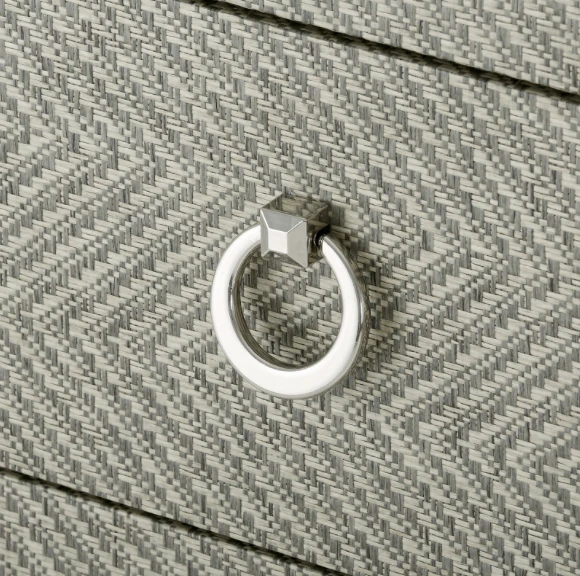 Bungalow 5 Brittany 3 Drawer Side Table Gray Tweed 3 Bungalow 5 Brittany 3 Drawer Side Table Gray Tweed