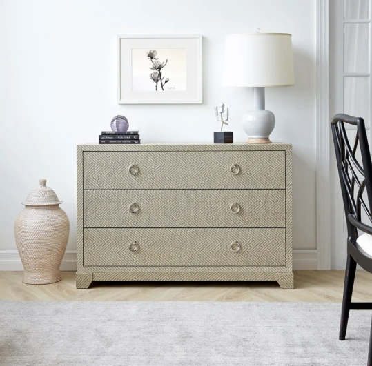 Bungalow 5 Brittany Large 3 Drawer Chest Gray Tweed New Arrivals 2 Bungalow 5 Brittany Large 3 Drawer Chest Gray Tweed New Arrivals