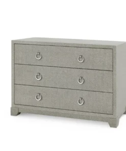 Bungalow 5 Brittany Large 3 Drawer Chest Gray Tweed New Arrivals