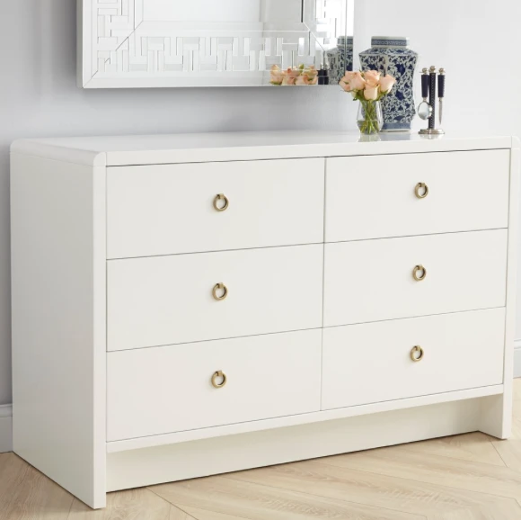 Bungalow 5 New Arrivals Bryant Extra Large 6 Drawer Chest White 5 Bungalow 5 New Arrivals Bryant Extra Large 6 Drawer Chest White