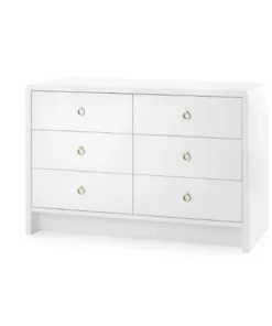 Bungalow 5 New Arrivals Bryant Extra Large 6 Drawer Chest White