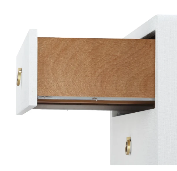 Bungalow 5 Bryant Linen 3 Drawer Side Table White New Arrivals 3 Bungalow 5 Bryant Linen 3 Drawer Side Table White New Arrivals