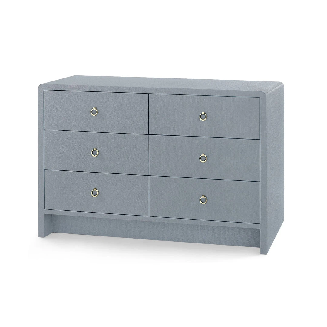 Bungalow 5 New Arrivals Bryant Linen Extra Large 6 Drawer Chest Gray 1 Bungalow 5 New Arrivals Bryant Linen Extra Large 6 Drawer Chest Gray