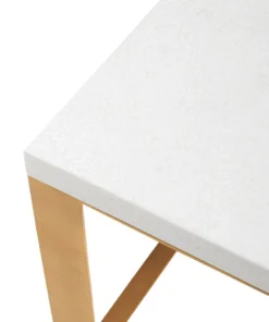 Bungalow 5 Calypso Side Table White Eggshell Top
